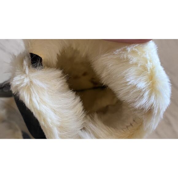 VTG Genuine Leather Gloves Rabbit Fur Lined Brown Women’s (m) Sz 7.5 ITALY - Picture 7 of 15